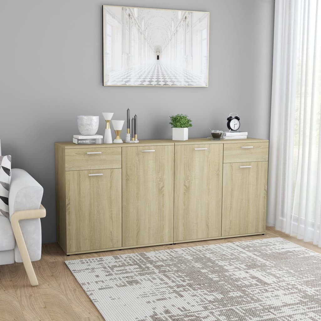 Sideboard Sonoma Oak 160x36x75 cm Chipboard